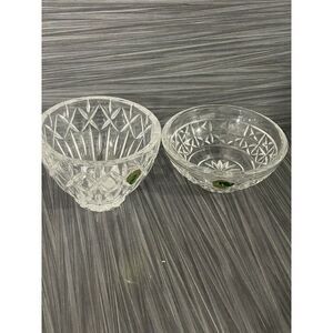 Set 2 VINTAGE WATERFORD DESSERT BOWLS Signed W‎ STICKERS